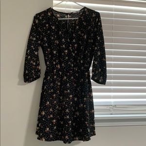 Nordstrom LUSH black floral dress